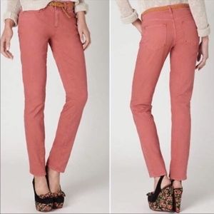 Anthro | Pilcro Letterpress Pink Stet Fit Pant | 31